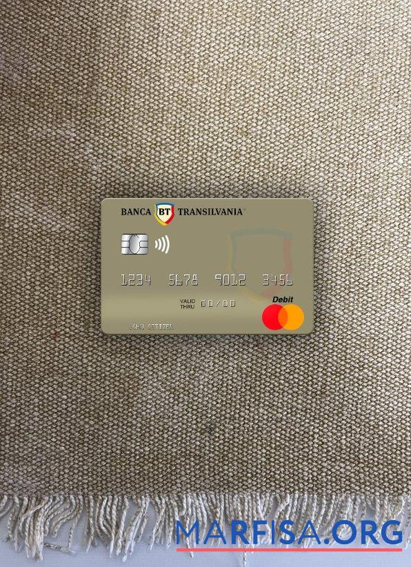Printable Moldova Banca Transilvania mastercard photolook front template